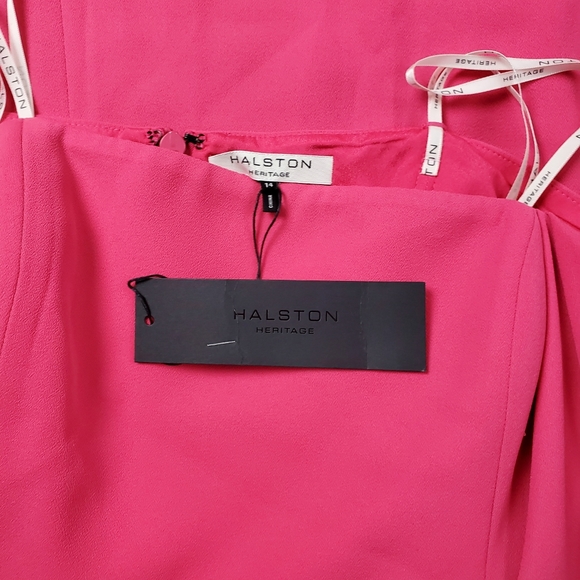 HALSTON HERITAGE Draped Strapless Dress Womens size 14 - Picture 4 of 5